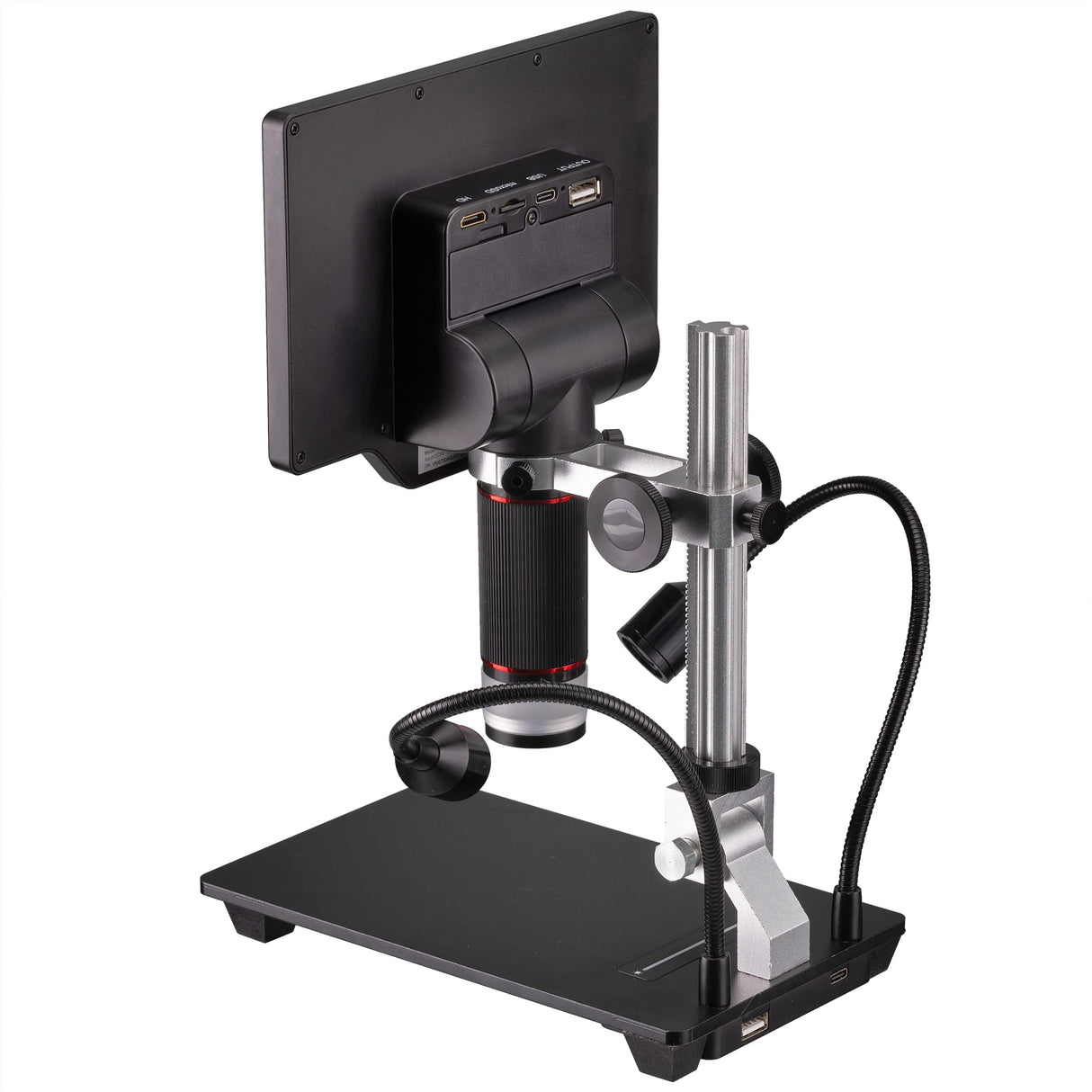 Bresser Microscopio Digital de 2L con luz Regulable, WiFi, Pantalla LCD a Color de 7 Pulgadas de Alta definición, función de grabación de vídeo y Fotos 1080P