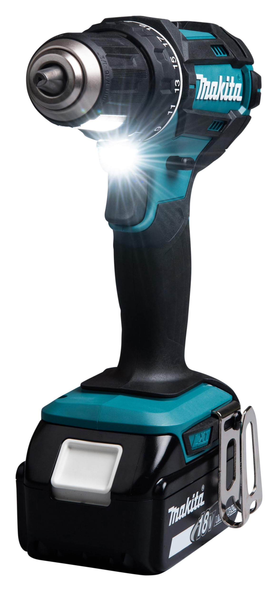 Makita DDF482RFJ drill Negro, Azul 1900 RPM 1,5 kg - Taladro eléctrico (1900 RPM, 1,3 cm, 3,8 cm, 36 Nm, 62 Nm, 600 RPM)