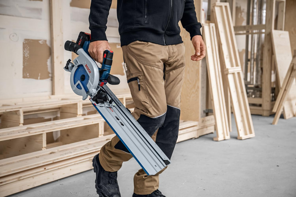 Bosch Professional carril guía de corte transversal FSN 440 X (compatible con GKS 18V-57-2 GX, cortes angulares -60°/ +60°, longitud de 440 mm)