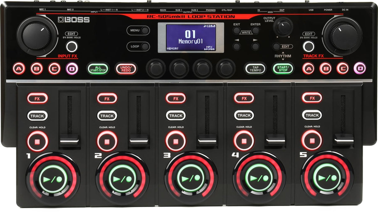 BOSS RC-505MKII Loop Station – El looper de mesa más famoso, actualizado y mejorado. El mejor sonido de su categoría. Cinco pistas de frase estéreo simultáneas.