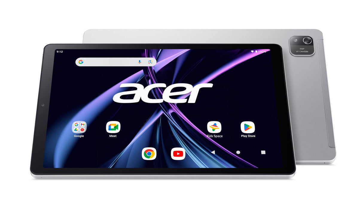 Acer Iconia Tab A10-21-A43P, Tablet Táctil 10,1" HD IPS (Arm Cortex-A55, RAM 4 GB, SSD 128 GB, Bluetooth, USB-C, Wi-FI 6, MicroSD, Android 14), Tableta Gris con Acabado Metal