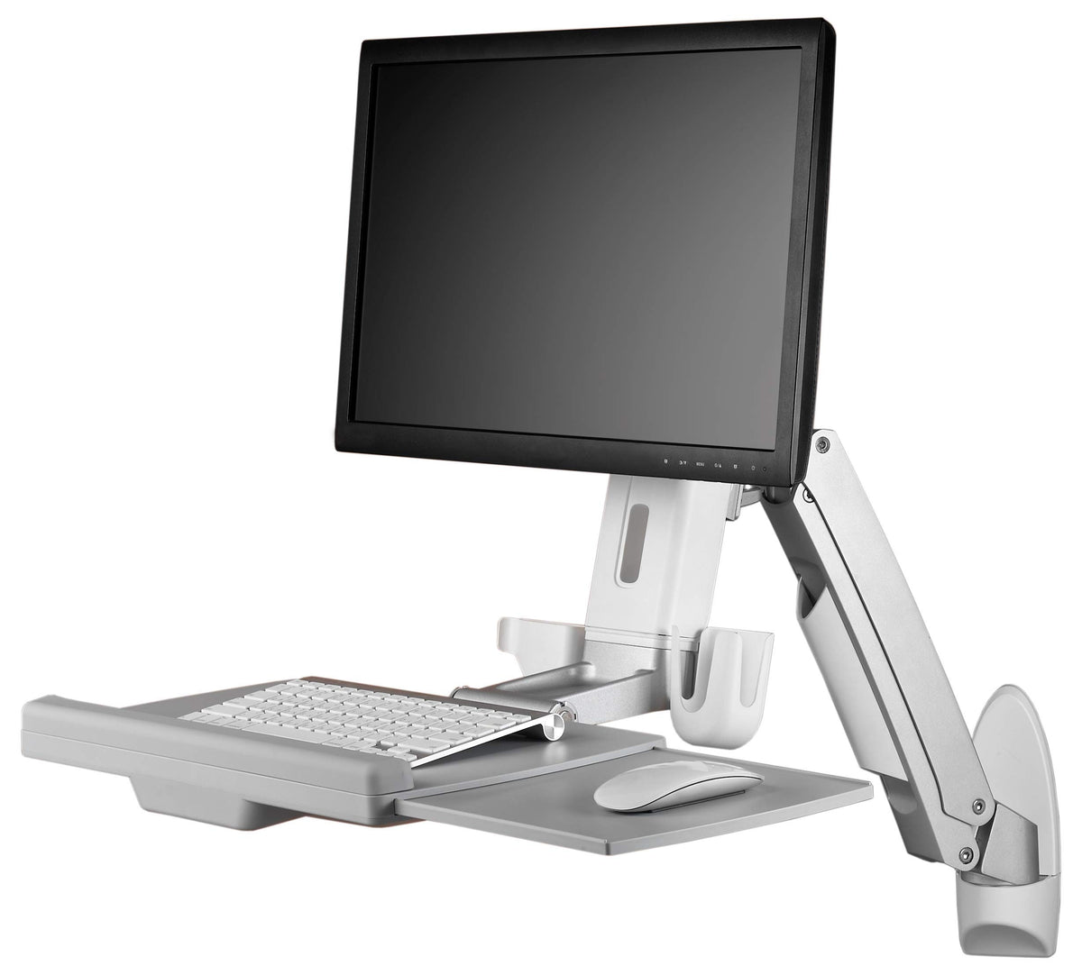 Icy Box ms600 de W – Soporte de Pared para un Monitor hasta 24 Pulgadas (61 cm) Diagonal con Teclado y Soporte de ratón