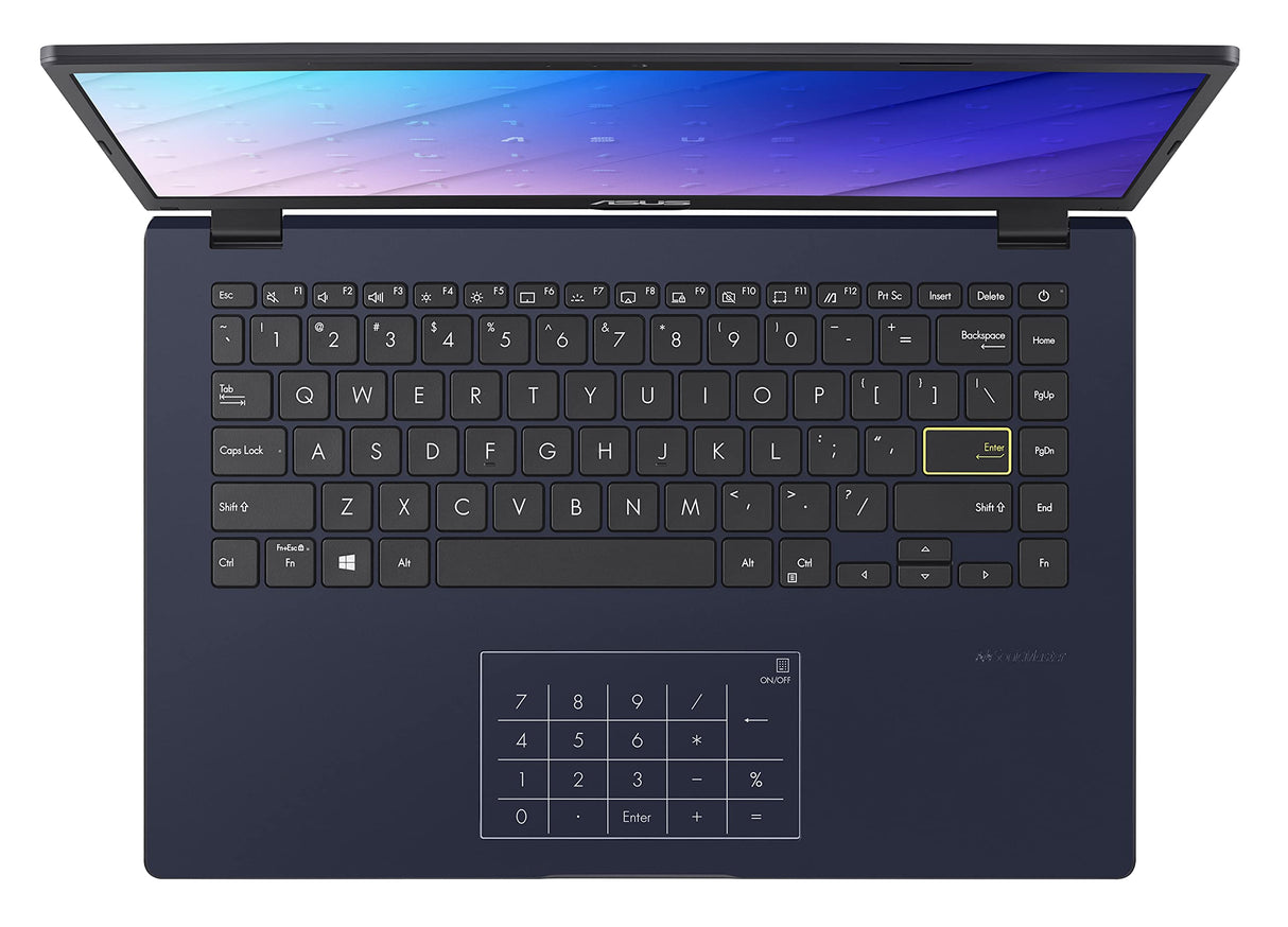 Asus E410MA-EK007WS - Ordenador Portátil 14" Full HD (Celeron N4020, 4GB RAM, 64GB eMMC, UHD Graphics 600, Windows 11 S) Color Azul - Teclado QWERTY español