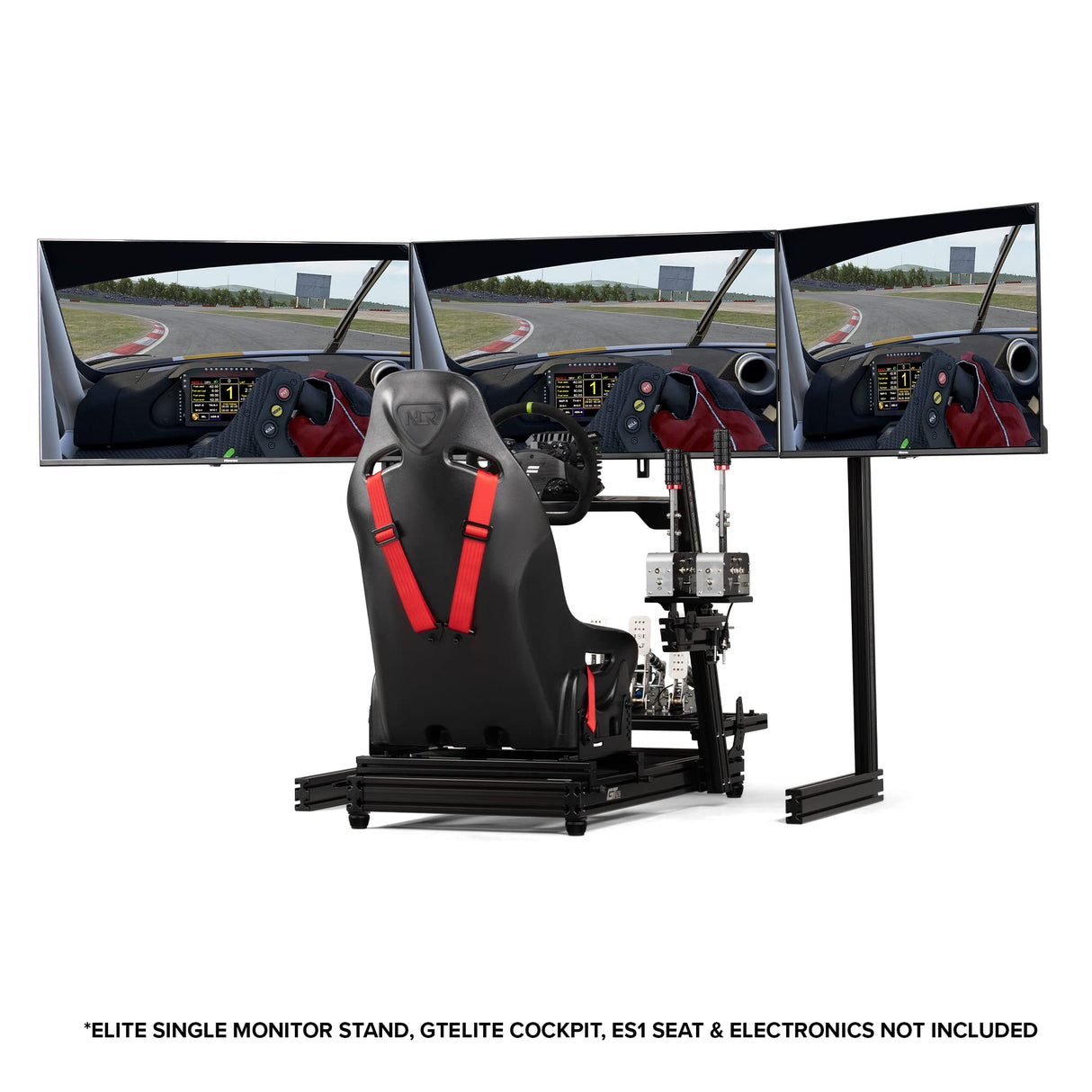 Next Level Racing Elite Freestanding Monitor Stand Triple Add-On - Black Edition
