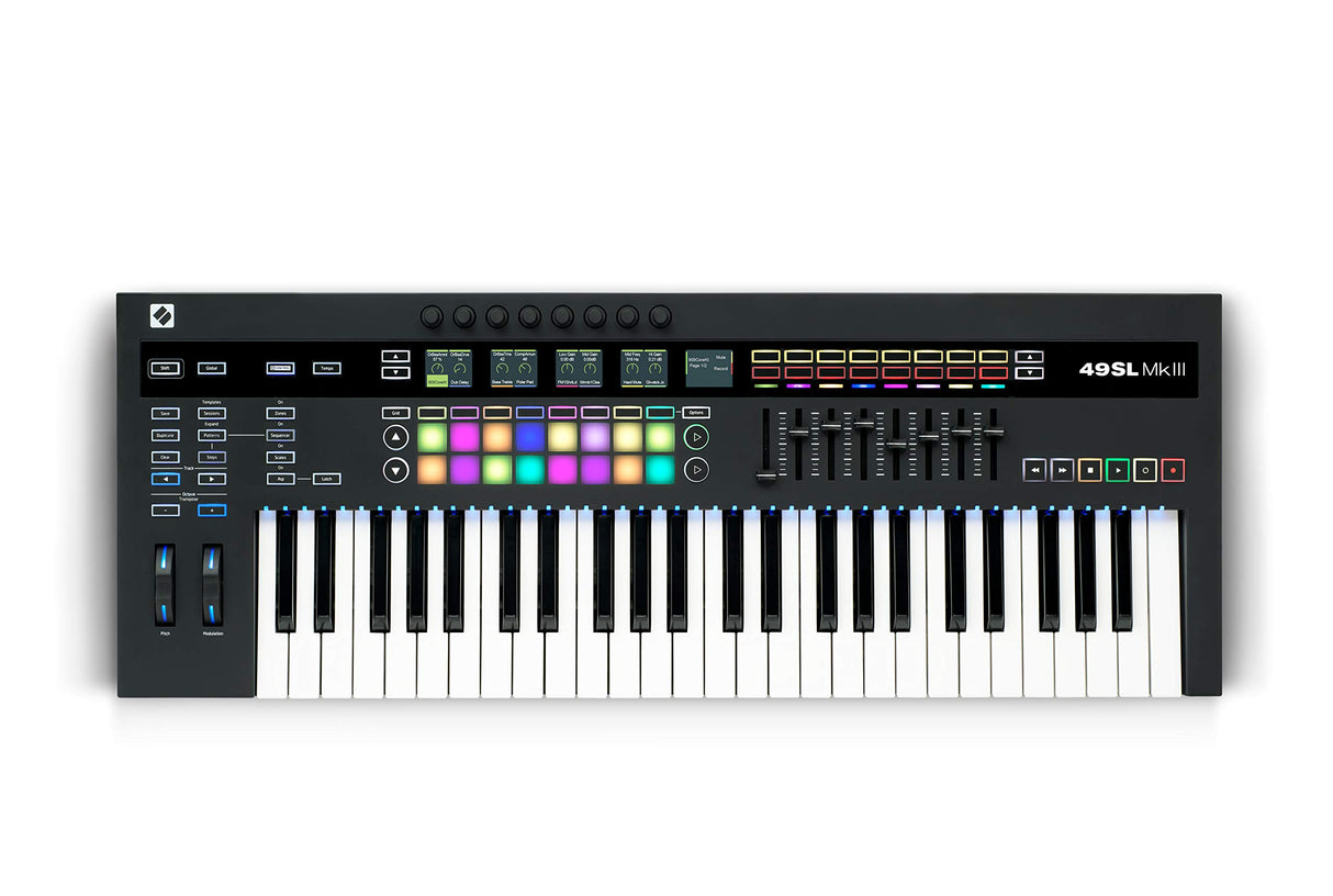 Novation 49SL MkIII: teclado controlador MIDI de 49 teclas y secuenciador con integración DAW