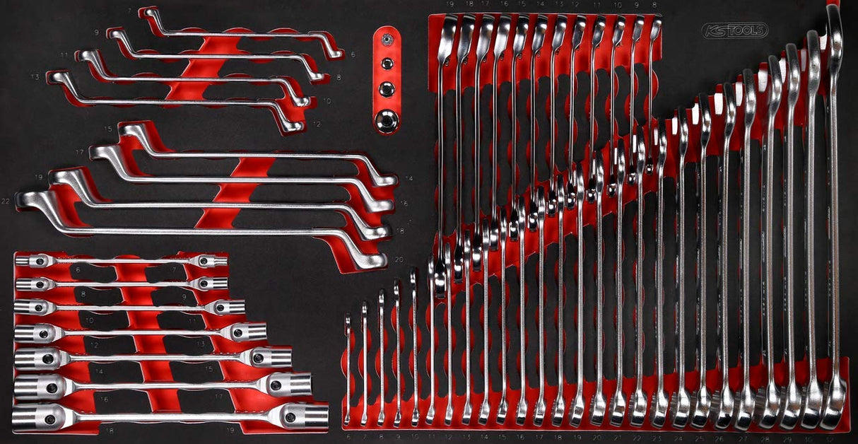 KS Tools 813.0057 SCS Juego de llaves, 57 pzs, en sistema modular 1.1/3