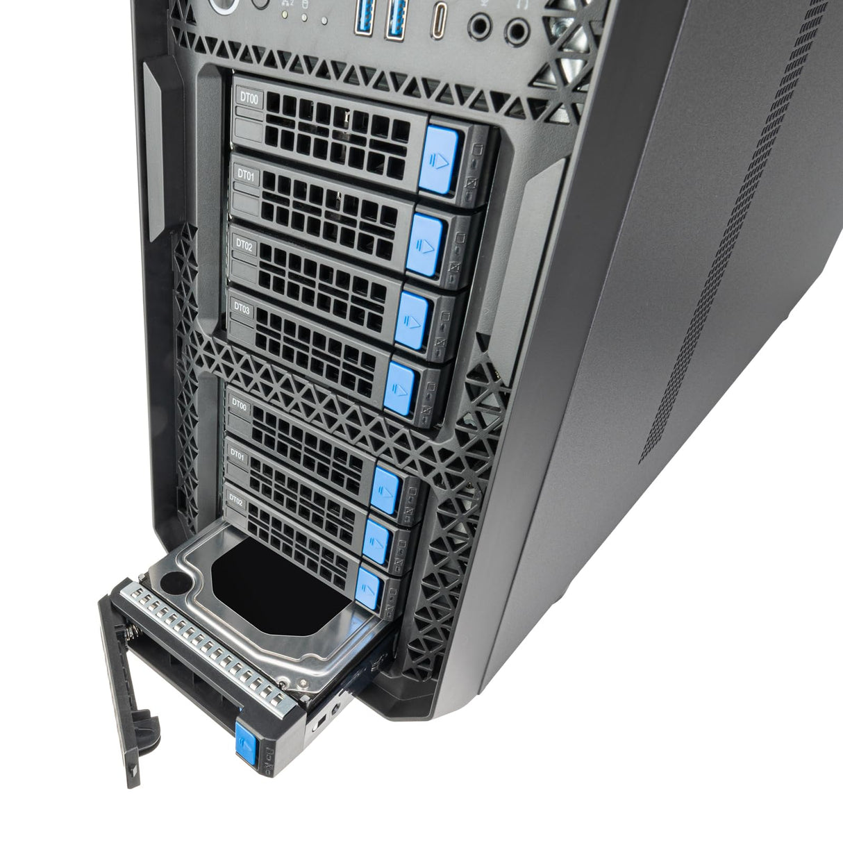 Silverstone WS380-E, Chasis de estación de Trabajo Profesional de Alta expandibilidad con 8 bandejas Intercambiables en Caliente y Soporte para radiador de 360 mm, SST-WS380-E
