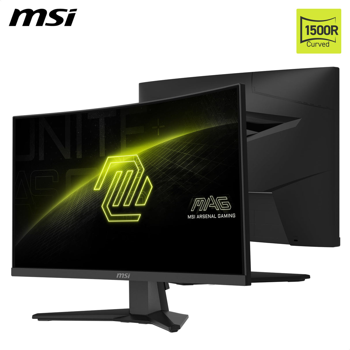 MSI mag 244C - Pantalla para Juegos Curvada (24 Pulgadas, Full VA, 1500R, 1920 x 1080, 1 ms, Adaptive Sync, DP 1.2a, HDMI 2.0b CEC