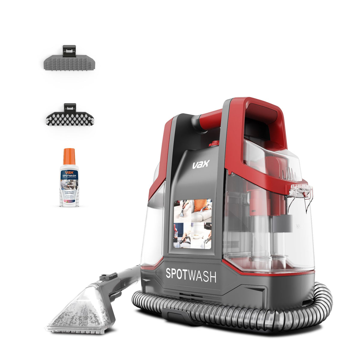 Limpiador de tapicerias quitamanchas Vax SpotWash y para alfombras y tapicerías con succión potente, secado rápido limpieza profunda diaria para escaleras, sofás, coches y suelos duros
