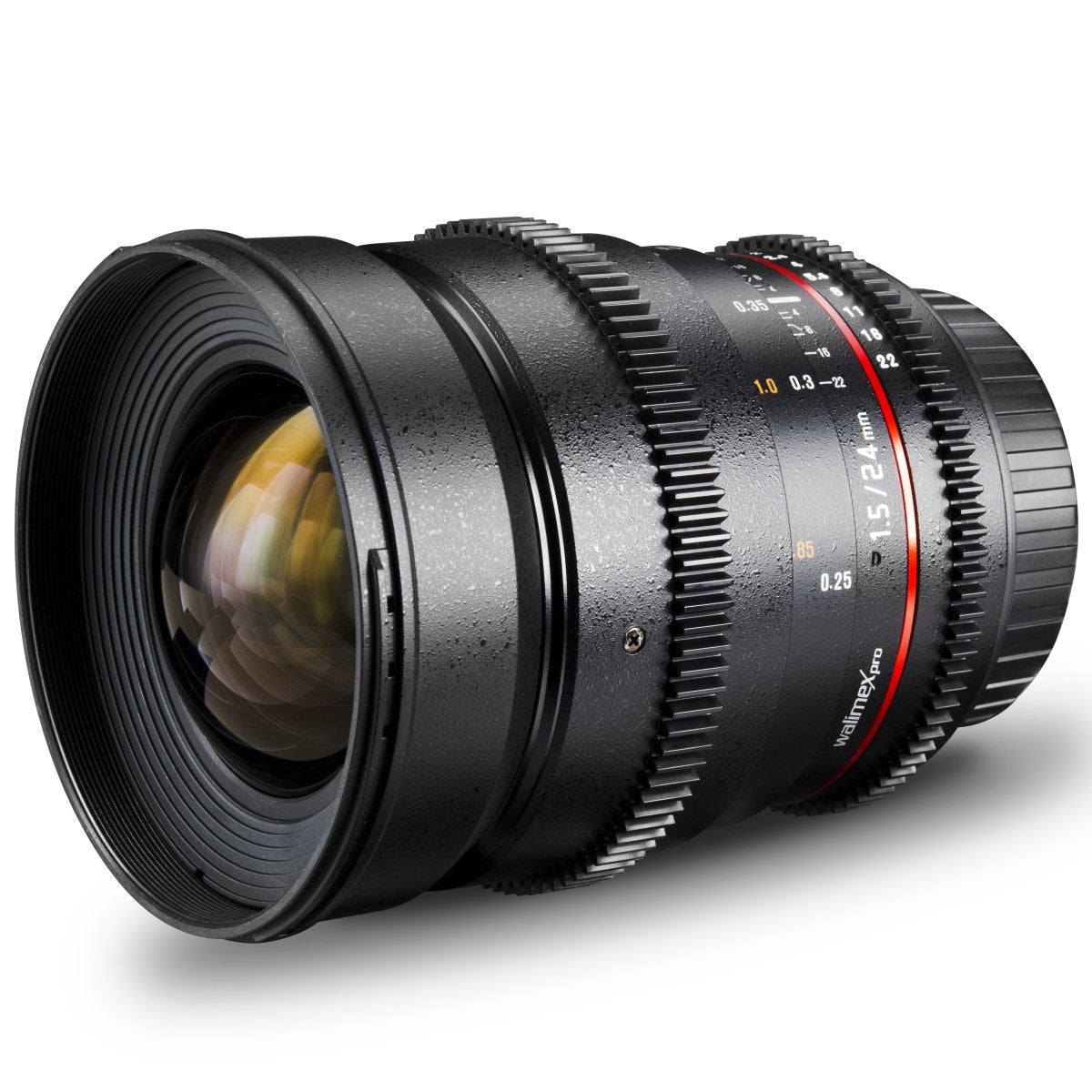 Walimex Pro - Objetivo Gran Angular para Montura Nikon (Rosca de 77 mm, 24 mm f/1,5)