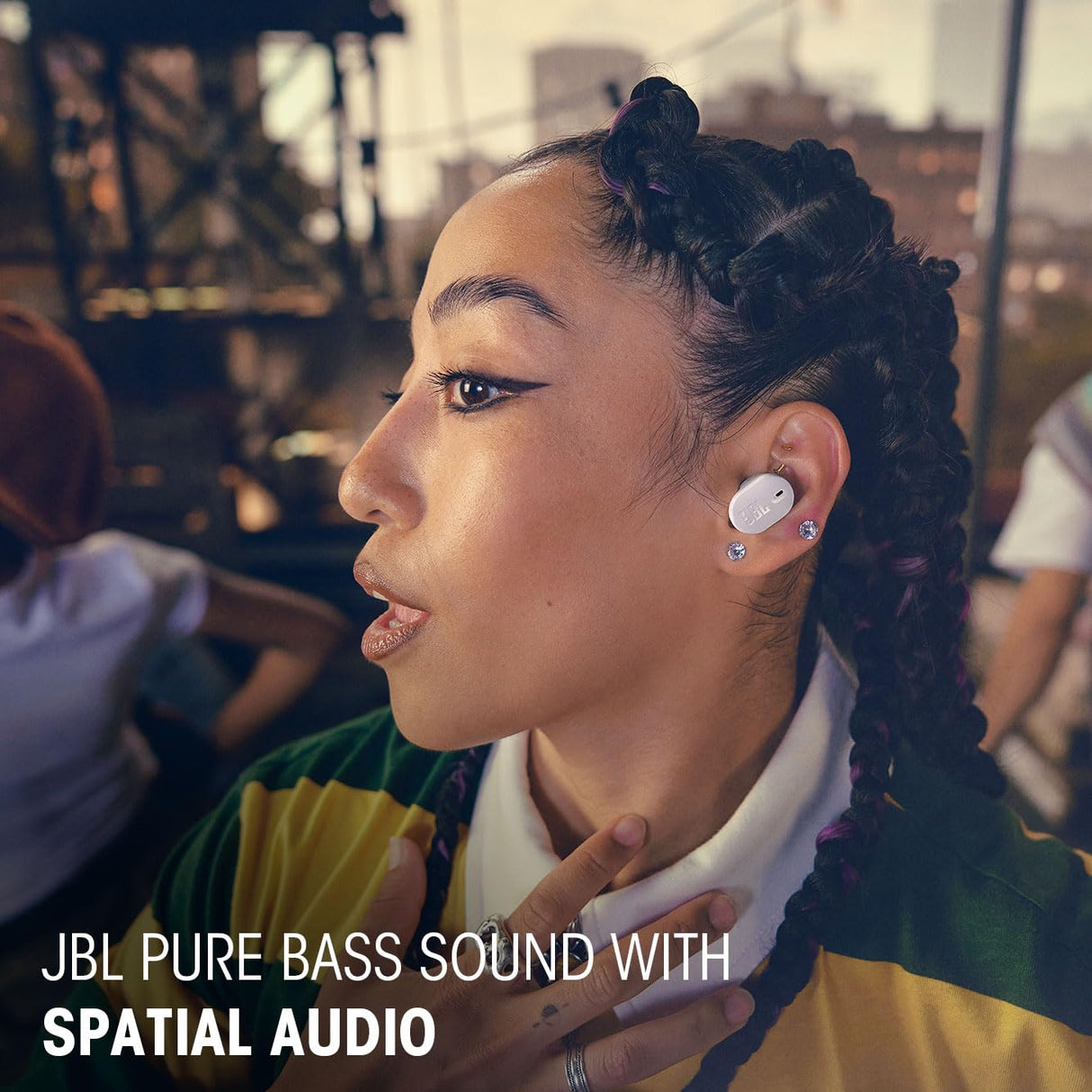 JBL Tune Buds 2, Auriculares inalámbricos con cancelación de Ruido. 48 hrs de autonomía, IP54 Resistentes al Agua y al Polvo, conexión multipunto, diseño ergonómico e intraural Cerrado, Negro