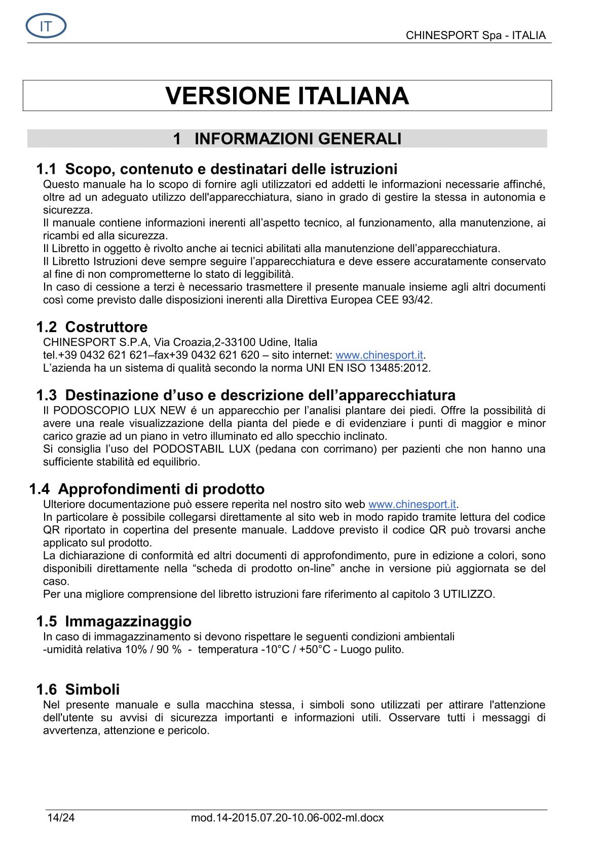 Chinesport - LED de podoscopio