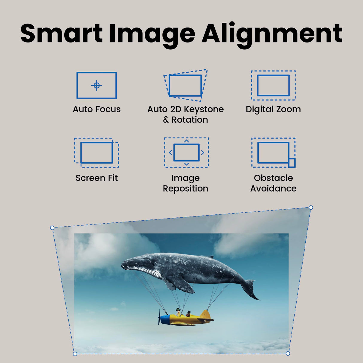 BenQ GP520 proyector LED 4K HDR 2600 lúmenes para Sala de Estar, Google TV, Modo Cine automático, MEMC, Rec.709, HDR10+, HDMI 2.1, USB-A, USB-C, Wifi6, Bluetooth 5.2, eARC, Dolby, Sonido 7.1 Canales