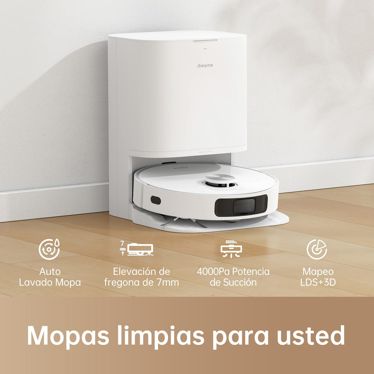 DREAME L10 Prime Robot Aspirador con Base de Autovaciado Blanco
