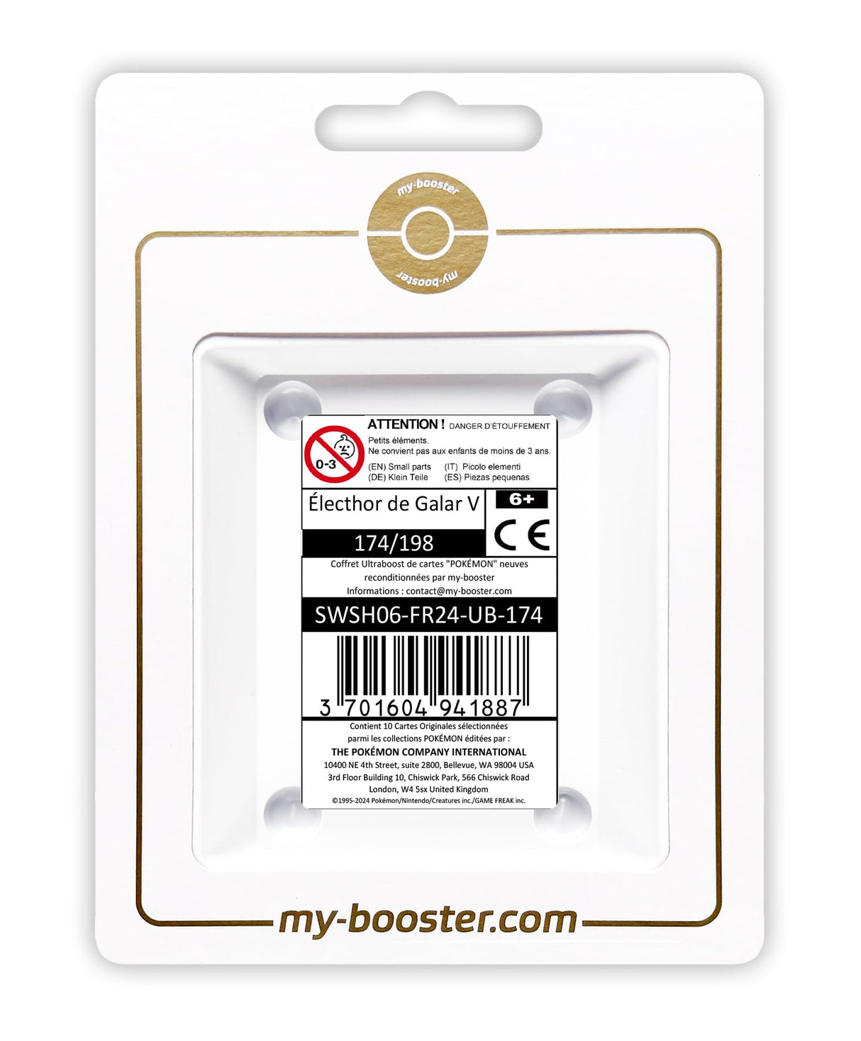 Électhor de Galar V (Zapdos de Galar V) 174/198 Alternativo Pokémon Gallery - Ultraboost X Epée et Bouclier 6 Règne de Glace - Box de 10 cartas Pokémon Francés