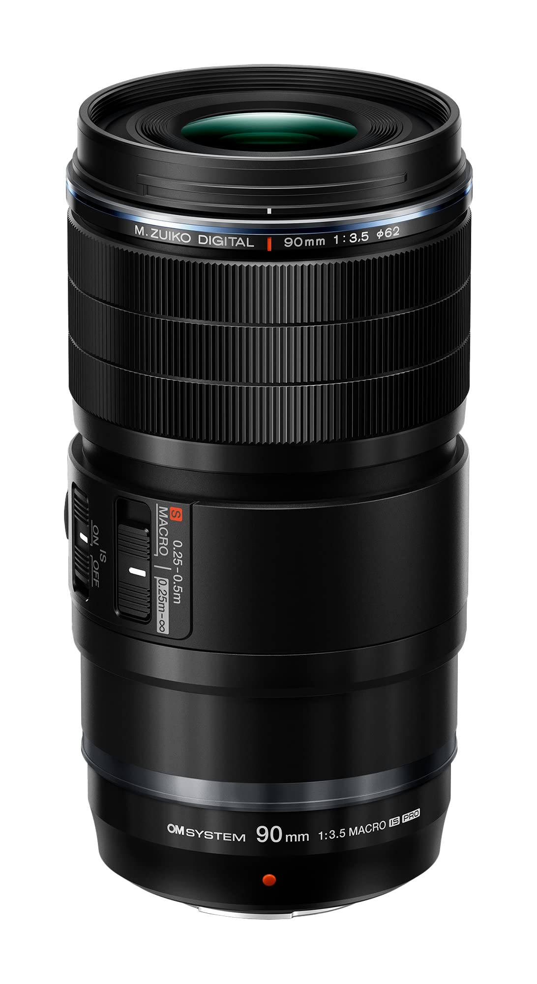 M.Zuiko Digital ED 90 mm F3.5 Macro IS Pro Objetivo telemacro, Objetivo Micro Four Thirds Resistente al Agua, ultramacro, Compatible con Las cámaras Olympus, OM SYSTEM y Panasonic MFT