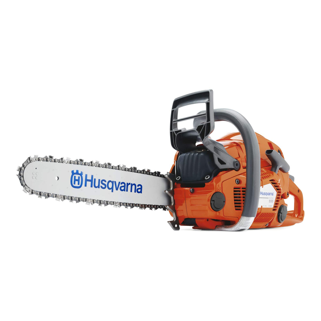 Motosierra profesional Husqvarna 555 Autotune con barra de 60 cm, cilindrada 59,8, potencia 3,1 kW, 5,9 kg de peso, naranja