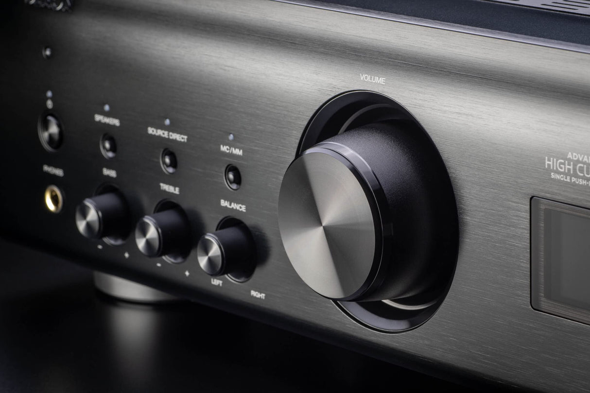 DENON Amplificador PMA-900HNE Hi-Fi, Amplificador estéreo con HEOS Integrado, 2 x 85 W, preamplificador Phono Integrado, Certificado Hi-Res, AirPlay 2, Bluetooth, Negro