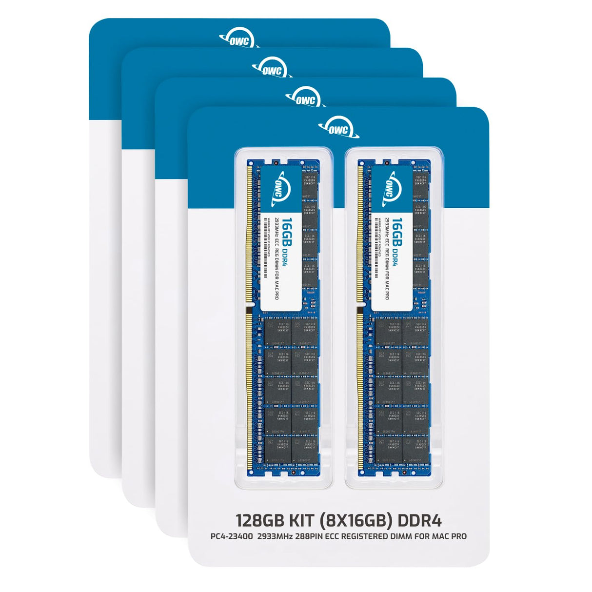 OWC - 128GB OWC Kit de actualización de Memoria - 8 x 16GB PC23400 DDR4 ECC-R 2933MHz RDIMMs para Mac Pro 2019