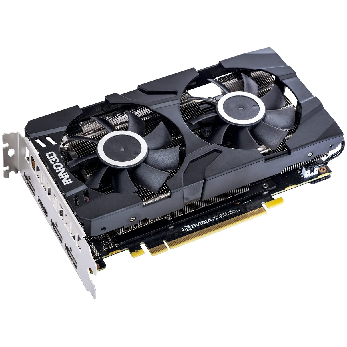 Inno3D NVIDIA N20602-06D6-1710VA15L Tarjeta de vídeo GeForce RTX 2060 Twin X2 6 GB GDDR6 192bit, 1680 MHz, HDMI, 3 x DP, 1 x 8 Pines, 2 Ranuras, 2 Ventiladores, 160 W