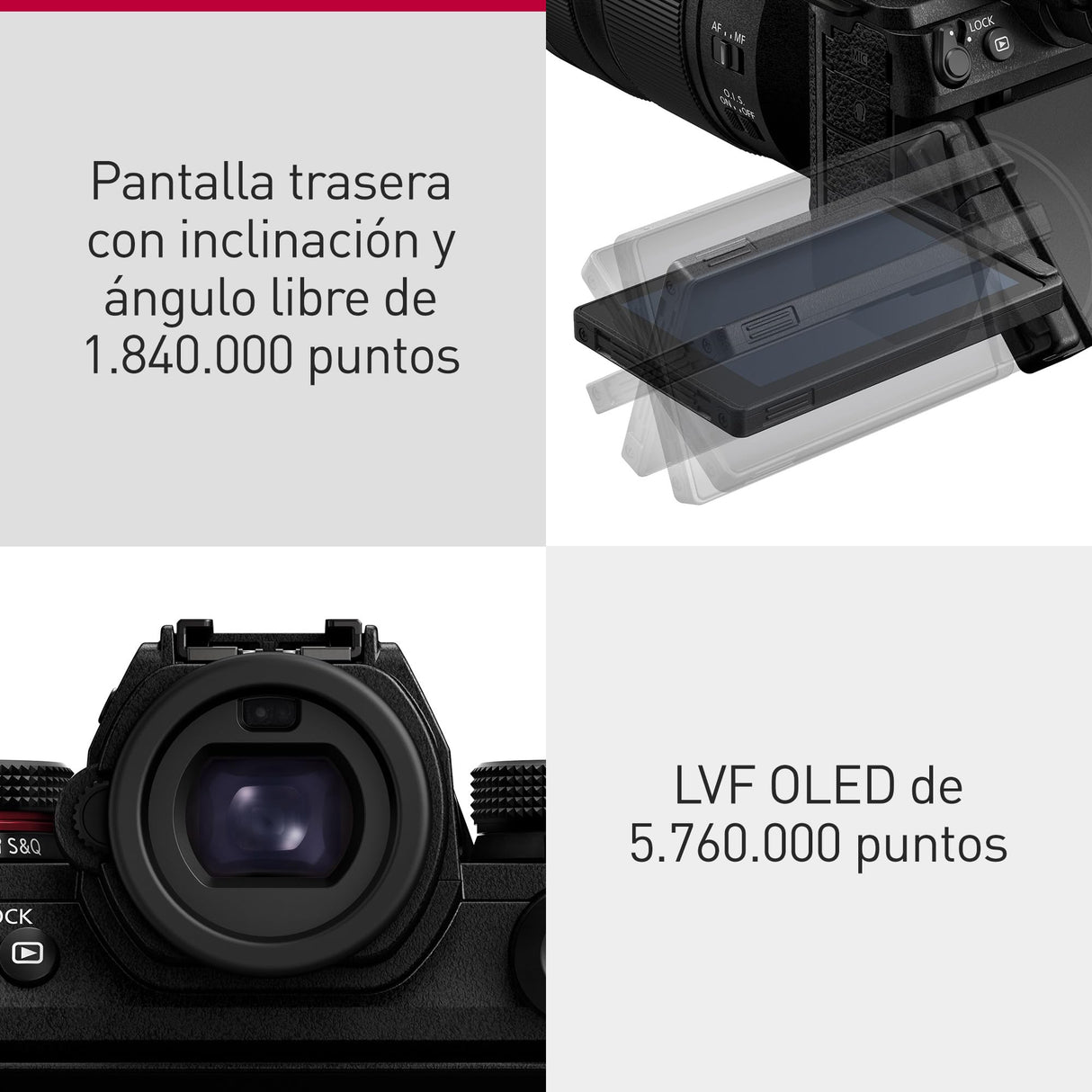 Panasonic LUMIX S1IIE Cámara Sin Espejo de Fotograma Completo, 24MP, Cs4K 60p Área Completa, Video 6K 30p Open Gate, I.S. Activo, Grabación 4:2:2 10 bit, Montura L, DC-S1M2ESME, Objetivo 24-105mm F4
