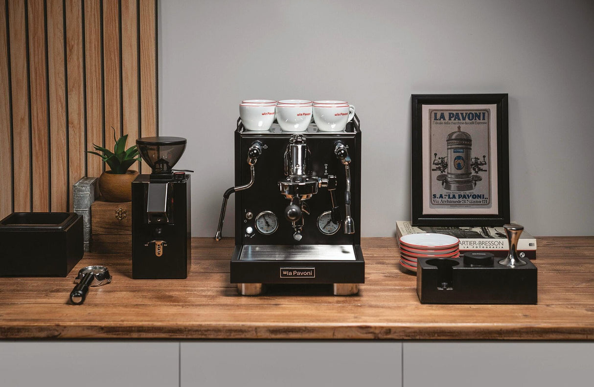 La Pavoni LPSCVB01EU, Semi-Professional Coffee Machine Cellini Evolution, Black mat