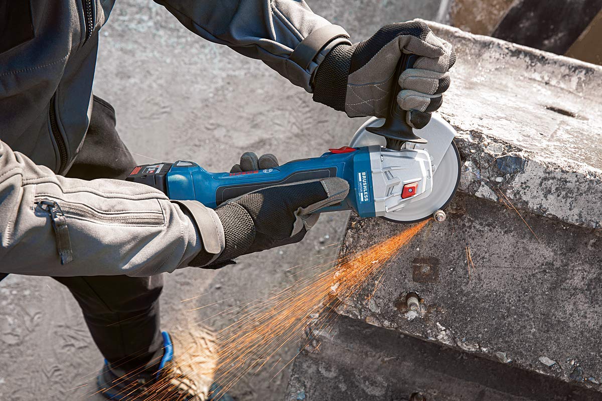 Bosch Professional 18V System GWS 18V-7 - Amoladora angular a batería (Brushless, Ø 125 mm, 11000 rpm, sin batería, en L-BOXX)