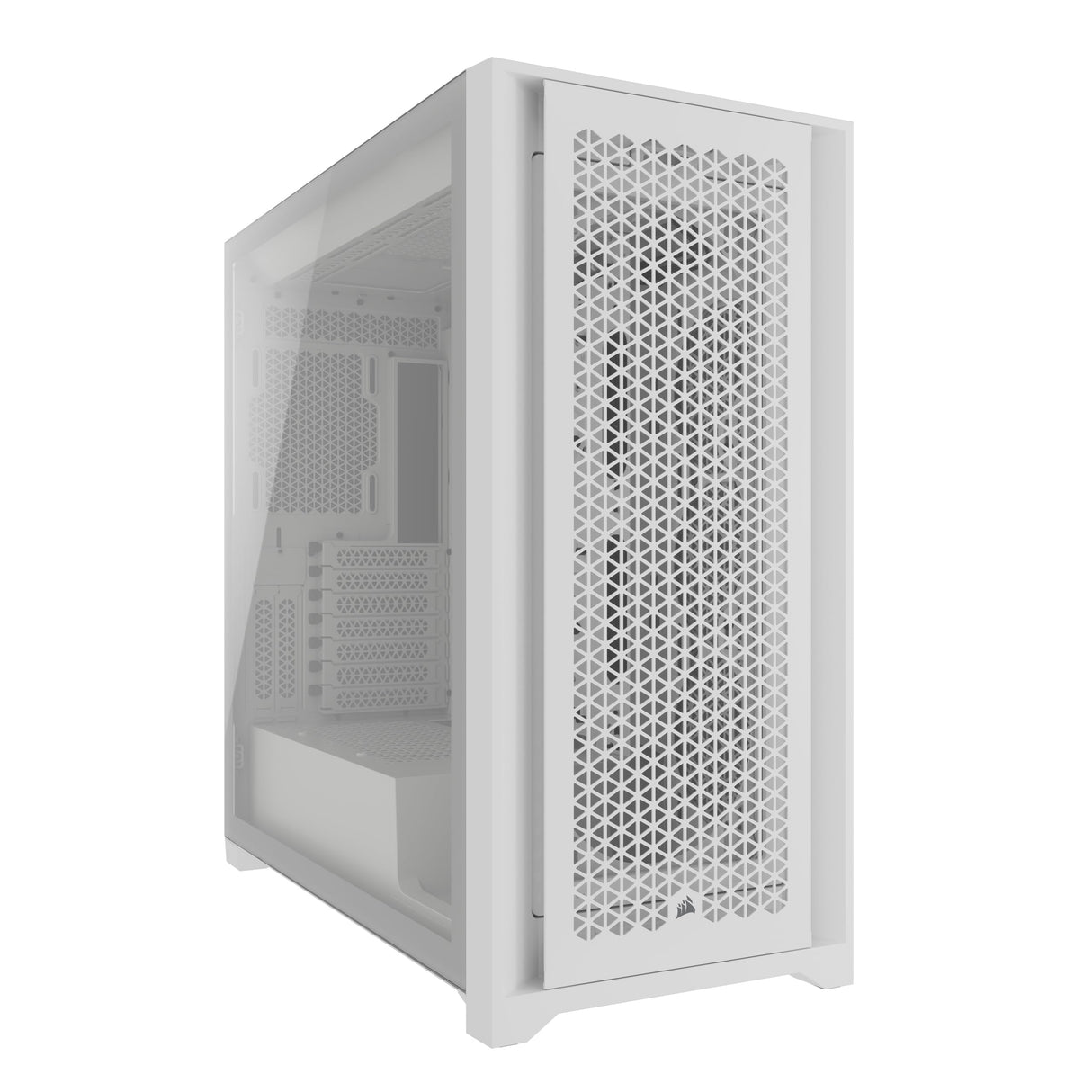 CORSAIR 5000D Core Airflow Caja para PC ATX Torre Media - Sin Ventiladores Incluidos - Panel Lateral de Cristal Templado - Diseño de Gran Flujo de Aire - para Radiadores de 360 mm - Blanco