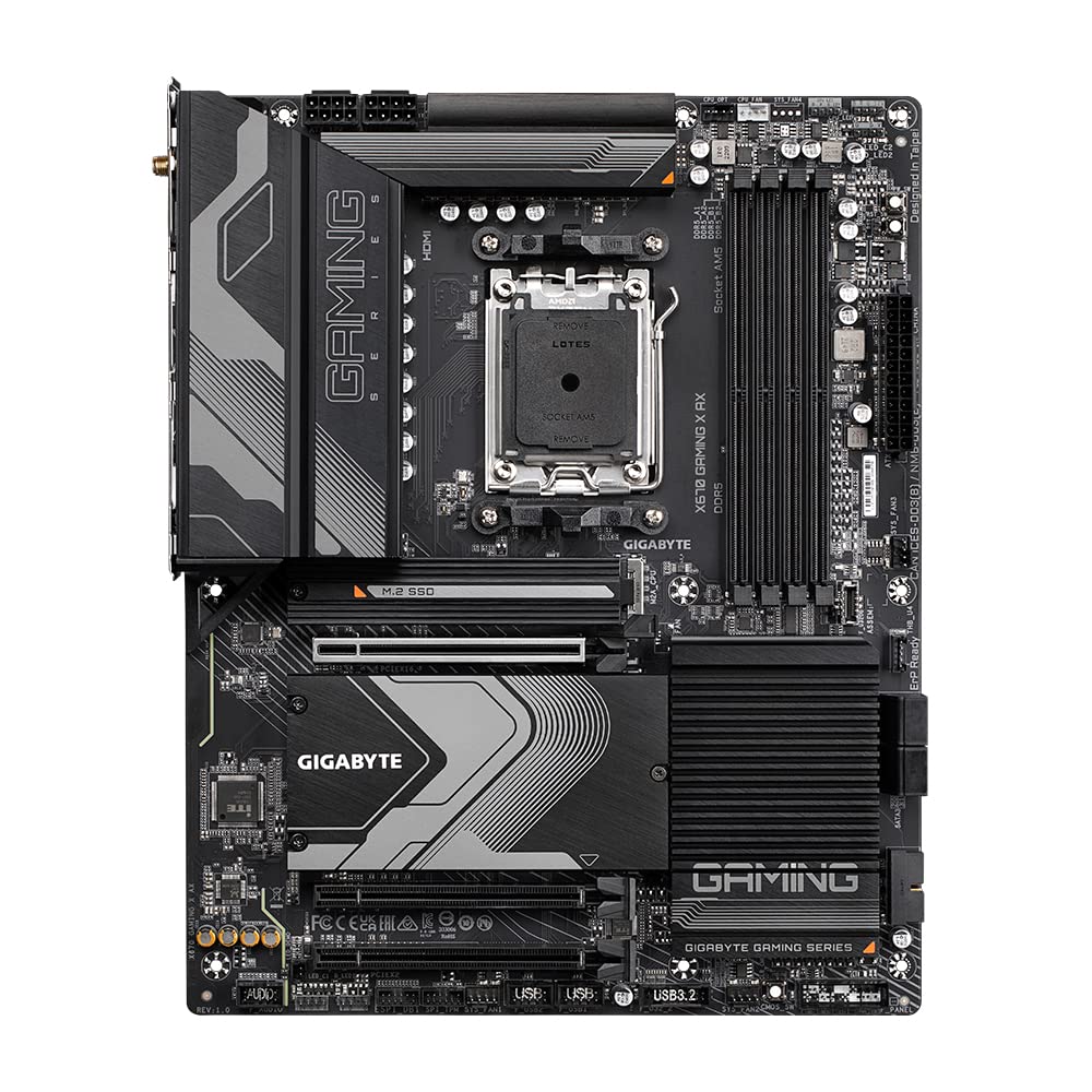 GIGABYTE X670 GAMING X AX Placa base - Compatible con AMD Ryzen 9000 Series CPUs, 16+2+2 Phases Digital VRM, up to 8000MHz DDR5 (OC), 1xPCIe 5.0 + 3xPCIe 4.0 M.2, Wi-Fi 6E, 2.5GbE LAN, USB 3.2 Gen 2x2