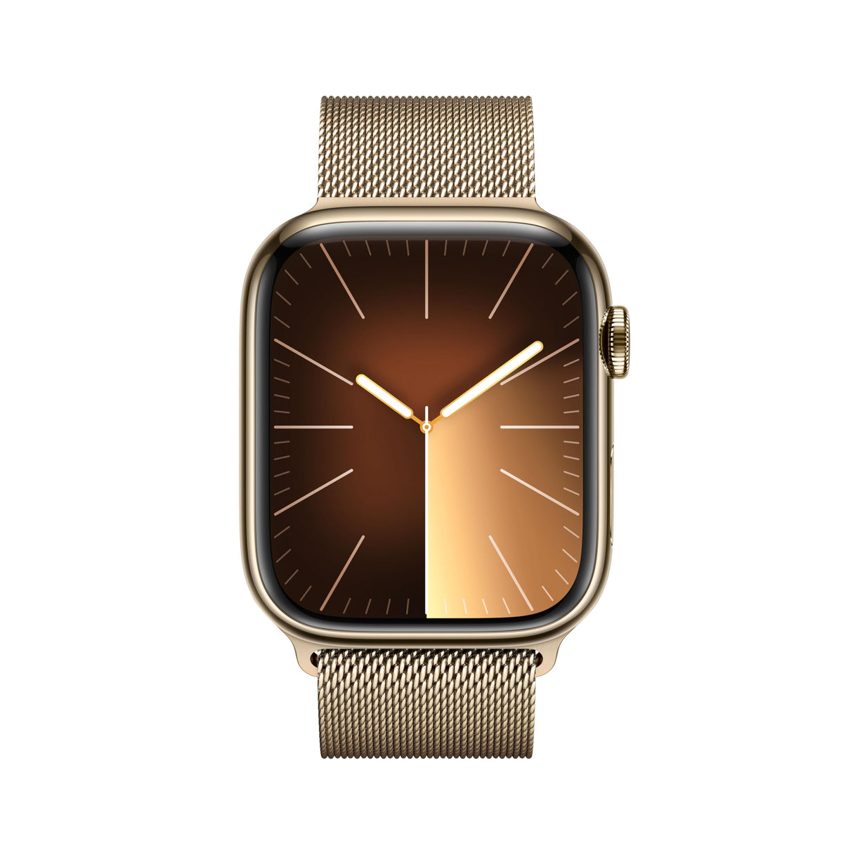 Apple Watch Series 9 (GPS + Cellular) - Caja de Acero Inoxidable en Oro de 45 mm - Pulsera Milanese Loop en Oro