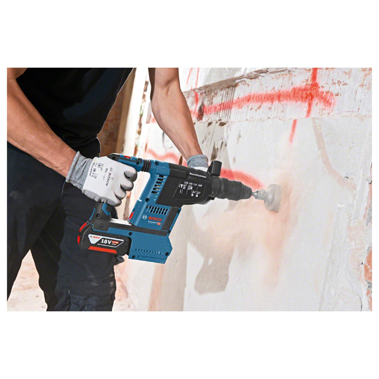 Bosch Professional 18V System GBH 18V-26 - Martillo perforador a batería (Brushless, 2,6 J, Ø máx. 26 mm, SDS plus, sin batería, en caja)