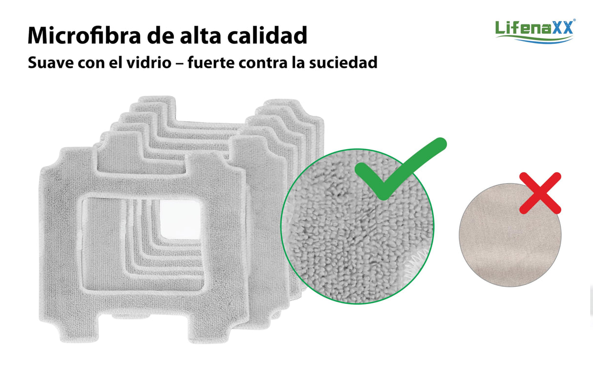 Lifenaxx LX-047, robot eléctrico limpiacristales avanzado con 4 boquillas de pulverización, 4 programas de limpieza, motor sin escobillas, mando a distancia - también para las ventanas sin marco