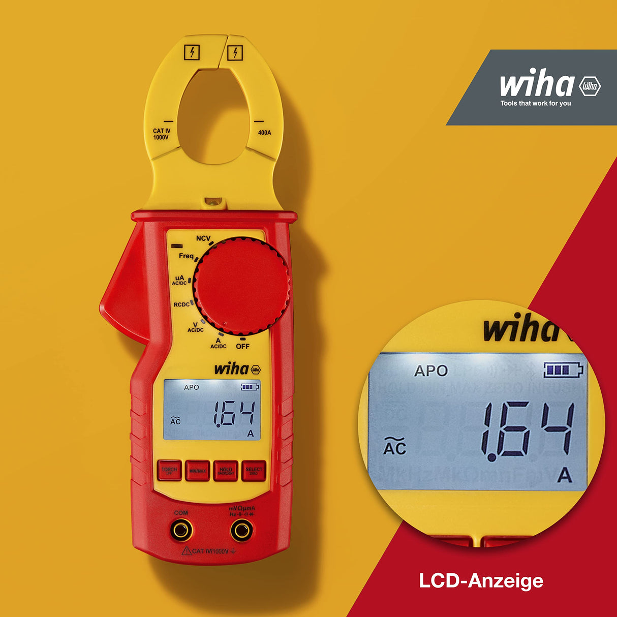 Wiha Clamp meter up to 1.000 VAC / 1500 VDC CAT IV (45219)
