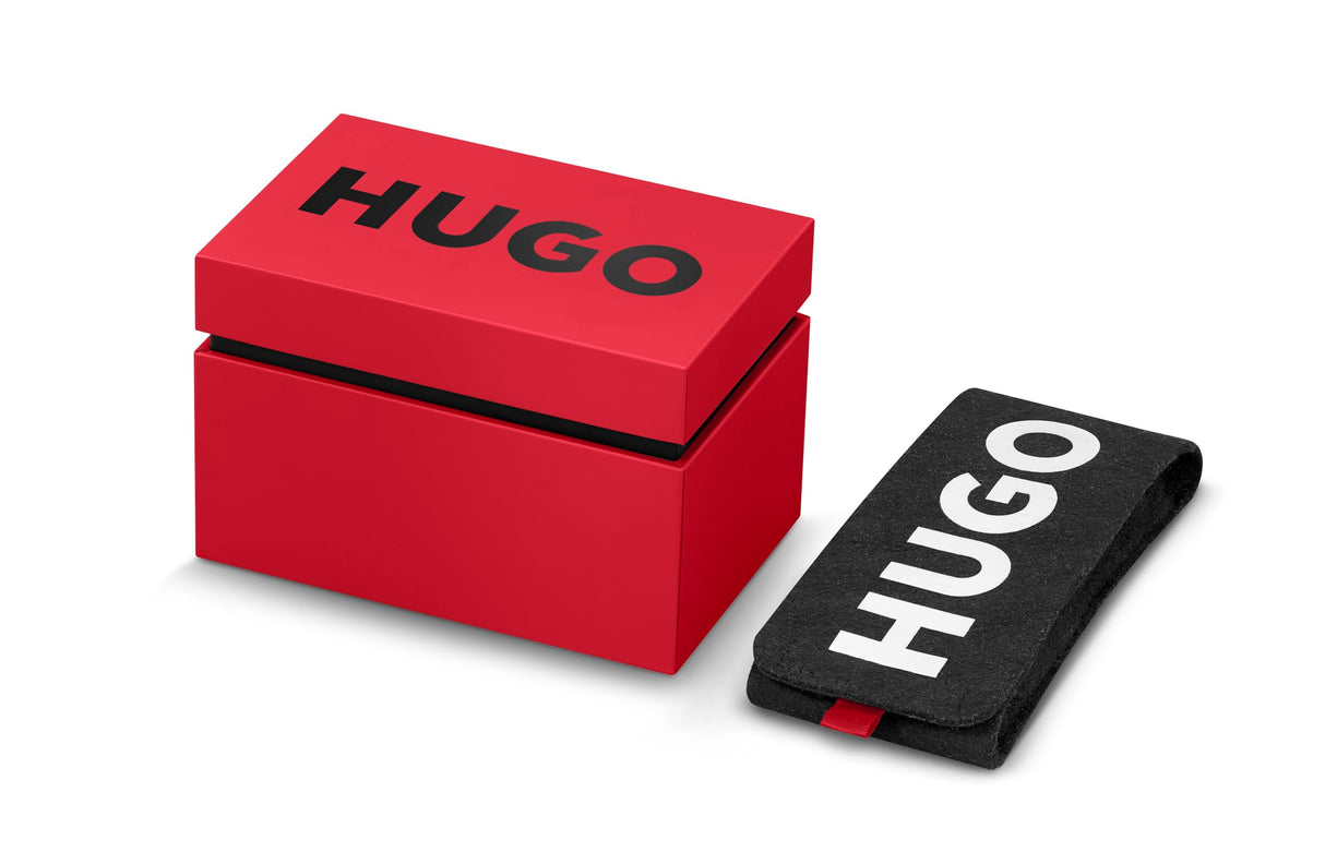 HUGO Reloj Analógico de Cuarzo para Hombre Colección #Smash con Correa de Cuero Marrón - 1530134
