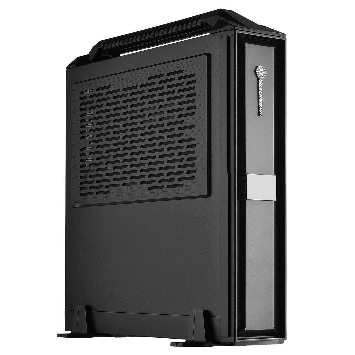 SilverStone SST-ML08B-H - Carcasa de Ordenador Milo Slim HTPC Mini-ITX, con asa, Negro