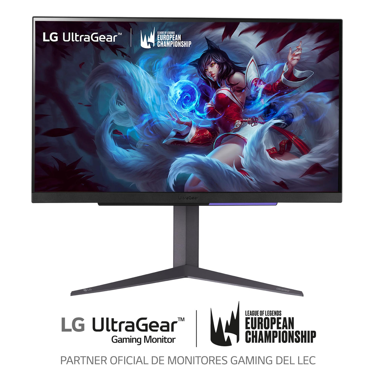 LG 27GR93U-B - Monitor Gaming Ultragear, 27", Pantalla IPS: (3840x2160px), 16:9, NVIDIA G-Sync, AMD FreeSync Premium, Hexagon Lighting, Negro
