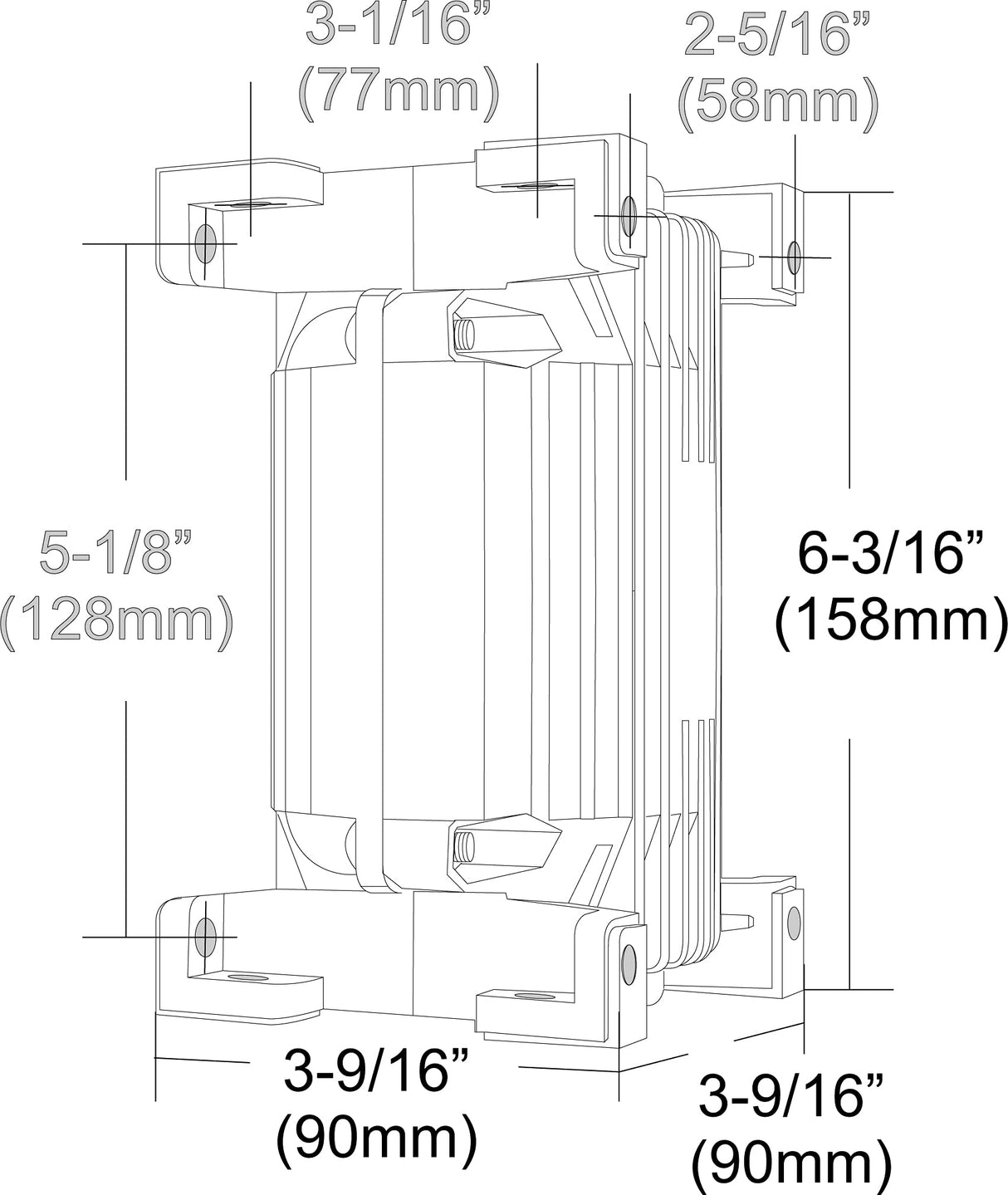 EARTHQUAKE Sound Transductor táctil Q10B de 1000 vatios para Cine en casa y Jugadores, Soporte multimontaje/+ (8 ohmios), Plata
