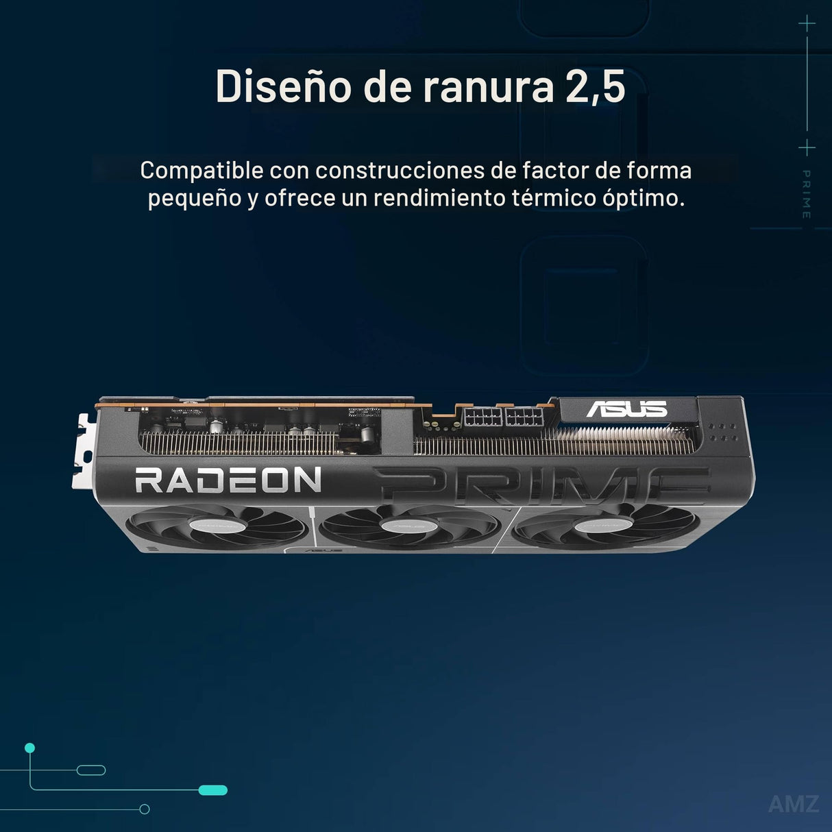 ASUS Prime Radeon RX 9070 EVO OC Edition - Tarjeta gráfica (PCIe 5.0, 16GB GDDR6, HDMI/DP 2.1, diseño de 2,5 Ranuras, Ventiladores Axial-Tech, rodamientos de Doble Bola, Dual BIOS, GPU Guard)