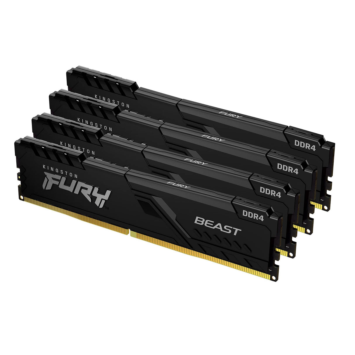 Kingston FURY Beast 64GB (4x16GB) 2666MHz DDR4 CL16 Memoria para Ordenadores de sobremesa Kit de 4 KF426C16BB1K4/64