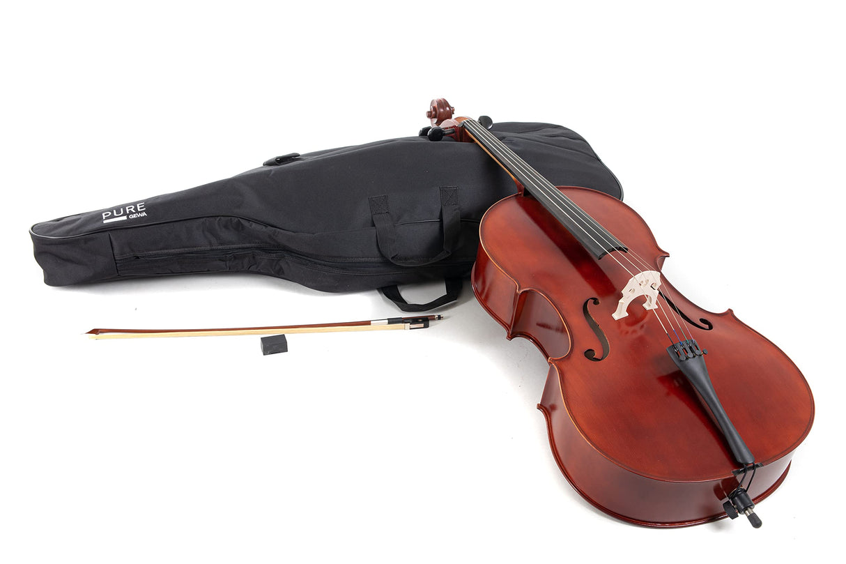 PURE GEWA Set violonchelo ébano 1/2 con funda y arco