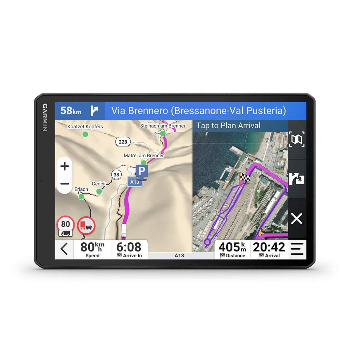 Garmin dēzl LGV720, GPS para camión con Pantalla Brillante de 7'', Información de tráfico en Tiempo Real, Voz y Asistencia al Conductor, Rutas Personalizadas, Mapas de EU, Alertas meteorológicas