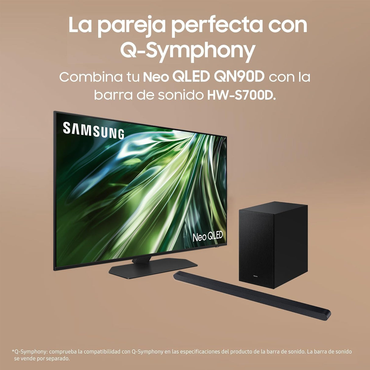 SAMSUNG TV Mini LED Neo QLED 4K 2024 43QN90D Smart TV de 43" con Resolución 4K Mejorada, Procesador NQ4 AI Gen2 con Inteligencia Artificial, Dolby Atmos, Q-Symphony y Motion Xcelerator 144 Hz