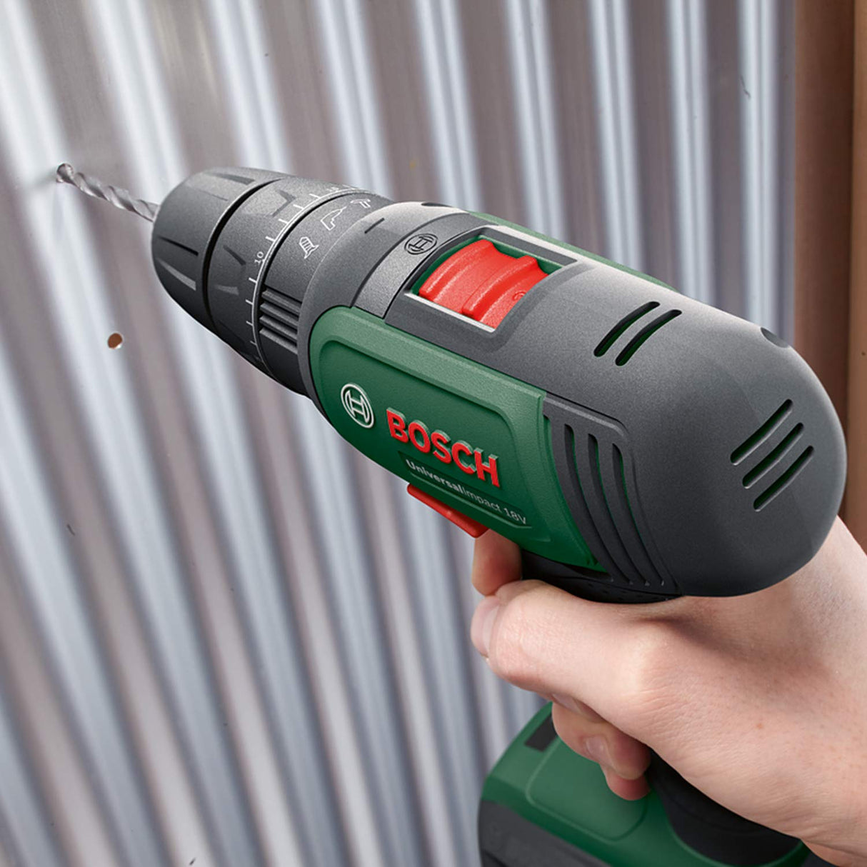 Bosch Home and Garden Martillo taladrador a batería (1 batería, sistema de 18 V, en Maletín), UniversalImpact 18 V