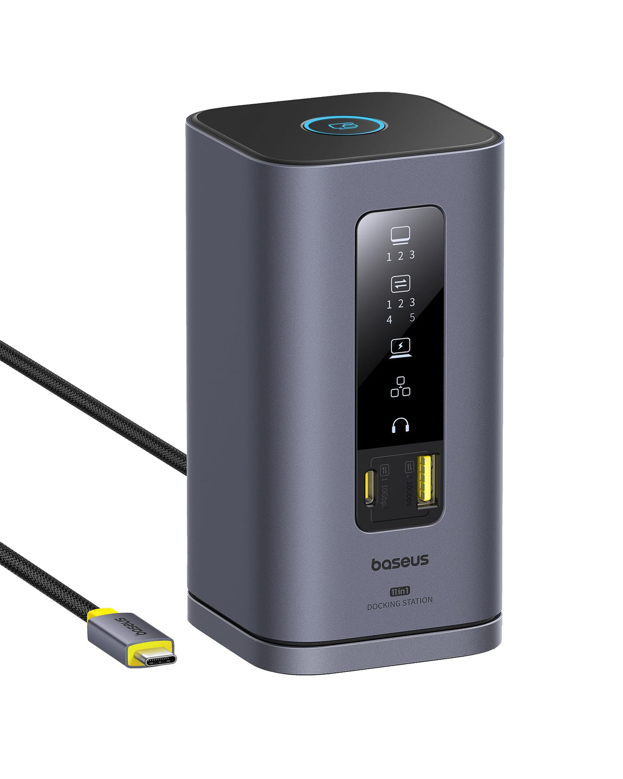 Baseus Spacemate Displaylink Docking Station USB C, 11 en 1, 3 Monitor 4K, 10Gbps USB-C/A, PD 100W, Ethernet, Audio, para M1/M2/M3/Win y MacOS