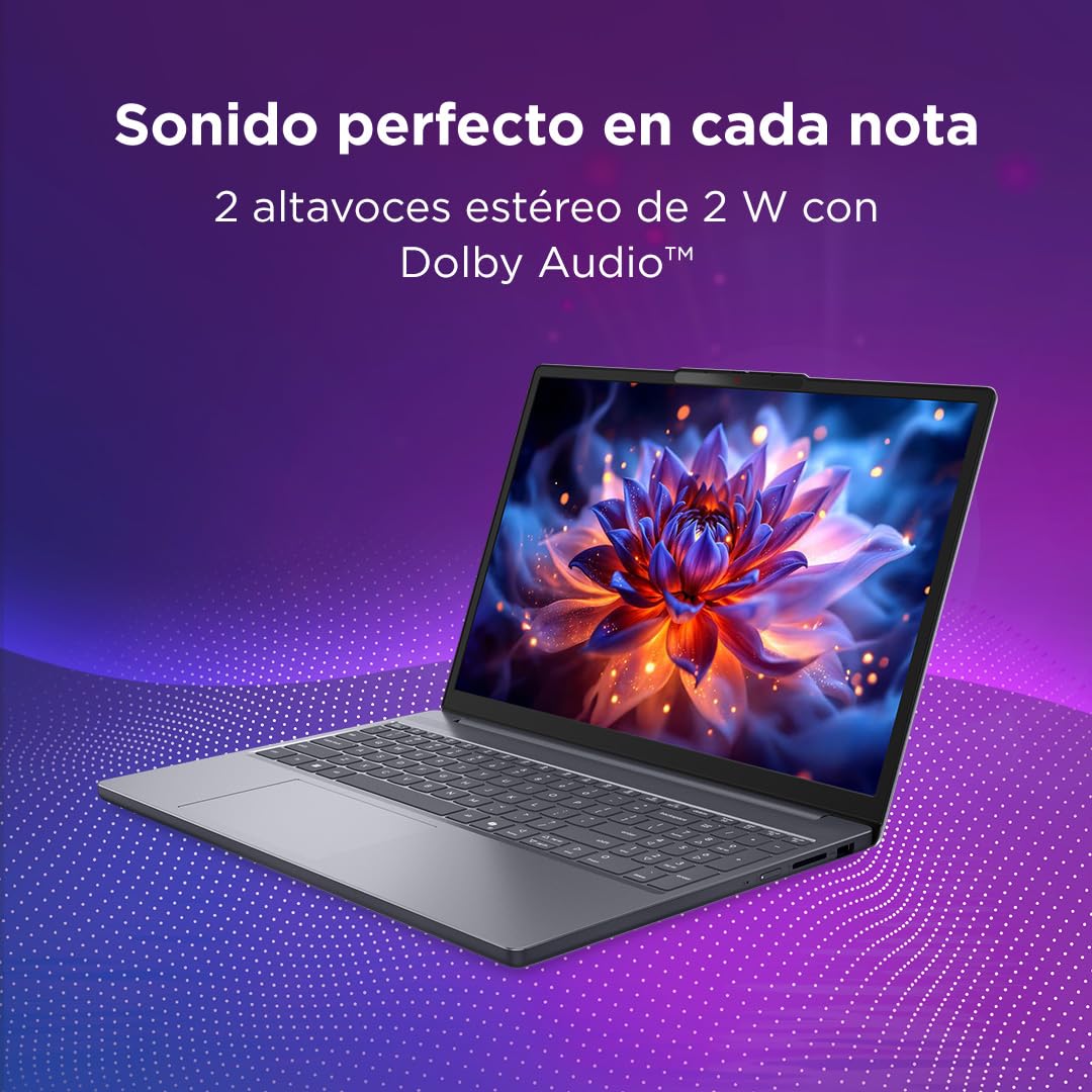 Lenovo IdeaPad Slim 3 Gen 11 – Ordenador Portátil 15.3" WUXGA (Intel Core Ultra 5 322, Copilot+ PC, 16 GB RAM, 1 TB SSD, Wi-Fi 6, USB-C, Windows 11 Home) Teclado QWERTY Español - Gris Luna