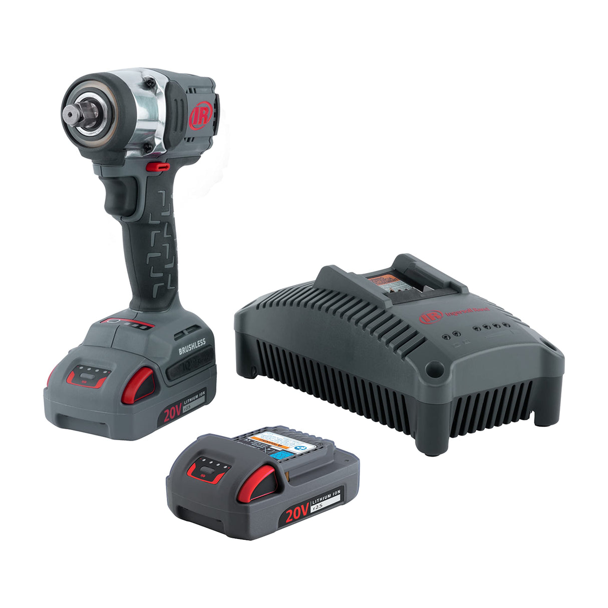 Ingersoll Rand Atornillador de Impacto de Batería Kit W3151, Herramienta Inalámbrica 1/2" con 20 V, Llave de Impacto Ligera y Compacta
