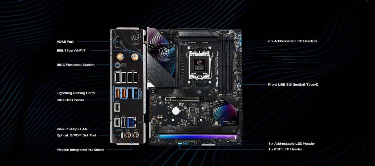 MB ASRock AMD AM5 B850 Riptide WiFi