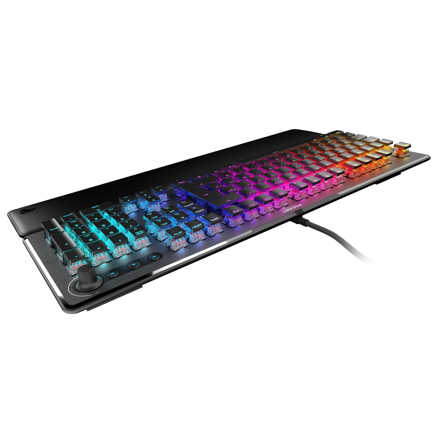 ROCCAT Vulcan II – Teclado mecánico para Juegos para PC, Teclas retroiluminadas RGB Personalizables, reposamuñecas extraíbles, Titan II Linear Switches, Negro