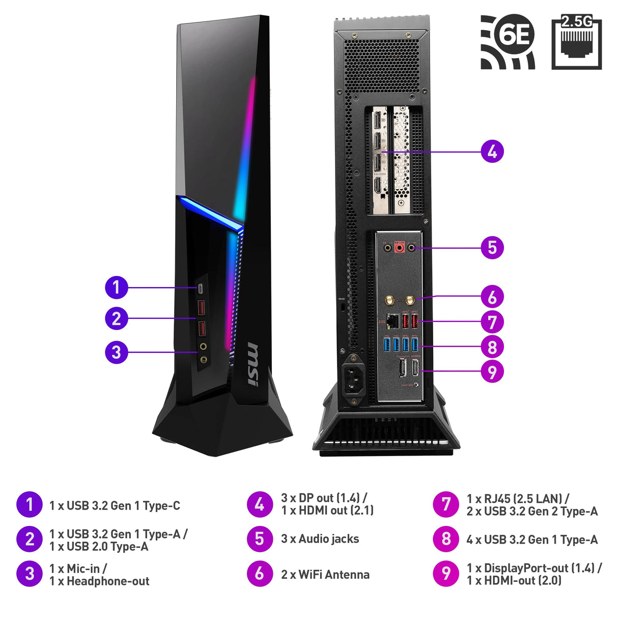 MSI Meg Trident X 12VTF-204IT Desktop Gaming, Intel Core i7-12700K, 32GB RAM, 2000GB SSD, 1000GB HDD, NVIDIA GeForce RTX 3080 Ti VENTUS 3X 12G OC, RGB Mystic Light, Windows 11 Home