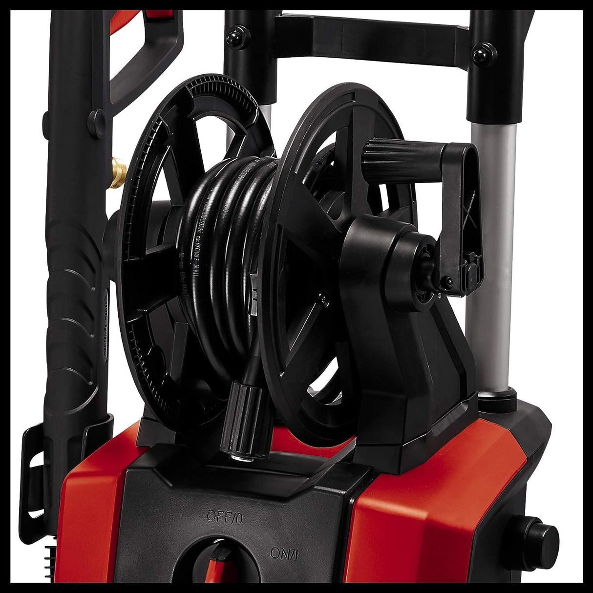 Einhell Original Limpiadora a alta presión TE-HP 140 (máx 140 bar, sistema de acoplamiento rápido , incl. flexible alta presión, pistola, lanza, boquillas, cepillo, contenedor de agente pulverizador)